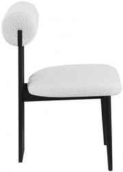 Dario Boucle Fabric Upholstered Dining Chair in Cream, Set of 2 - 921Cream-C