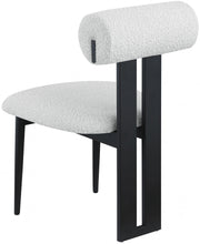 Dario Boucle Fabric Upholstered Dining Chair in Cream, Set of 2 - 921Cream-C