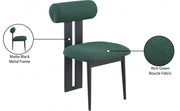 Dario Boucle Fabric Upholstered Dining Chair in Green, Set of 2 - 921Green-C