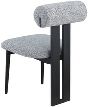 Dario Boucle Fabric Upholstered Dining Chair in Grey, Set of 2 - 921Grey-C
