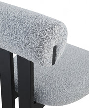 Dario Boucle Fabric Upholstered Dining Chair in Grey, Set of 2 - 921Grey-C