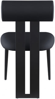 Dario Vegan Leather Upholstered Dining Chair in Black, Set of 2 - 922Black-C
