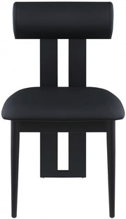 Dario Vegan Leather Upholstered Dining Chair in Black, Set of 2 - 922Black-C
