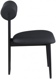 Dario Vegan Leather Upholstered Dining Chair in Black, Set of 2 - 922Black-C
