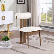 Dario Vegan Leather Upholstered Dining Chair in Cream, Set of 2 - 917Cream-C