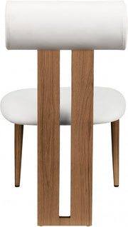 Dario Vegan Leather Upholstered Dining Chair in Cream, Set of 2 - 917Cream-C