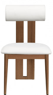 Dario Vegan Leather Upholstered Dining Chair in Cream, Set of 2 - 917Cream-C