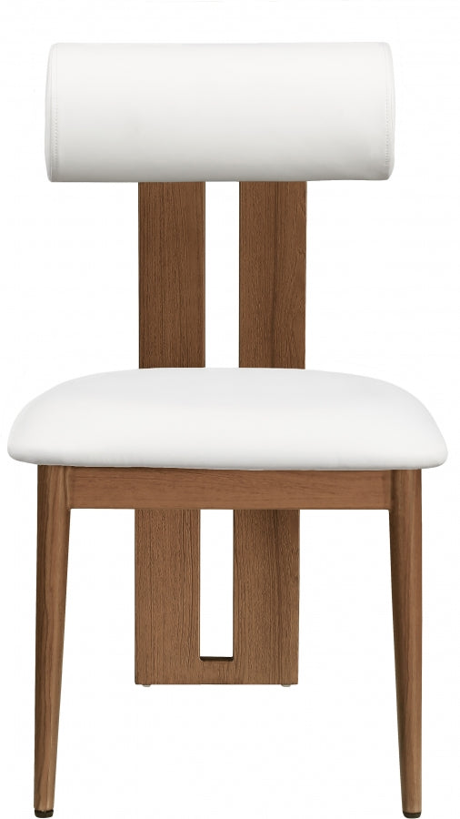Dario Vegan Leather Upholstered Dining Chair in Cream, Set of 2 - 917Cream-C