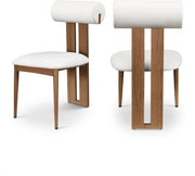 Dario Vegan Leather Upholstered Dining Chair in Cream, Set of 2 - 917Cream-C
