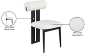 Dario Vegan Leather Upholstered Dining Chair in Cream, Set of 2 - 922Cream-C