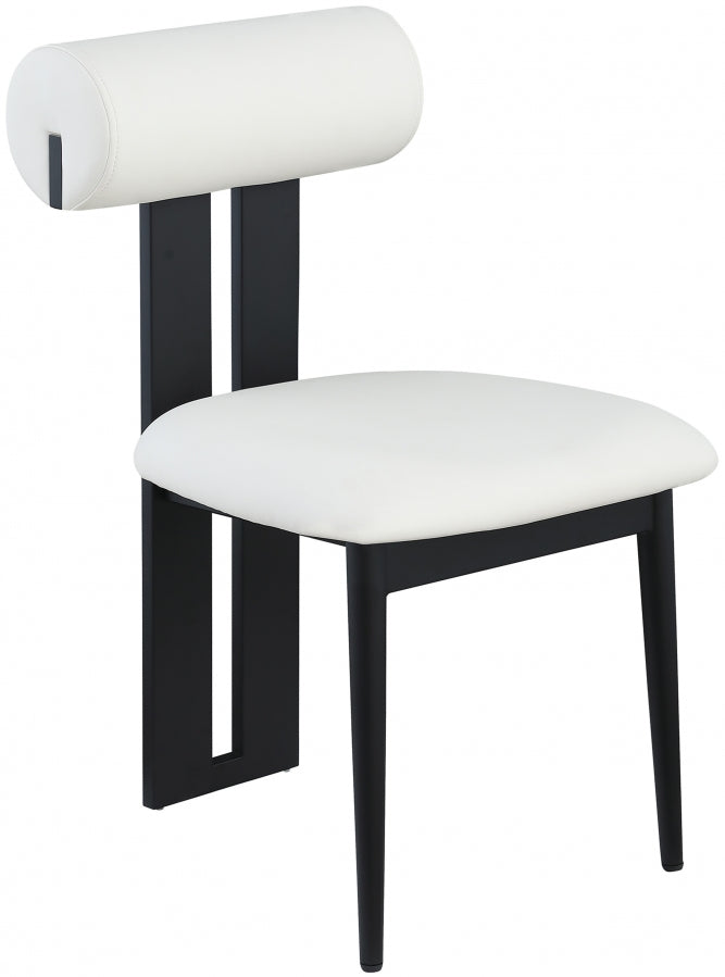 Dario Vegan Leather Upholstered Dining Chair in Cream, Set of 2 - 922Cream-C