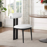 Dario Vegan Leather Upholstered Dining Chair in Cream, Set of 2 - 922Cream-C