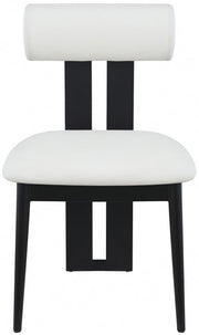 Dario Vegan Leather Upholstered Dining Chair in Cream, Set of 2 - 922Cream-C