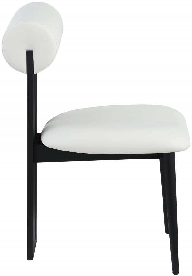Dario Vegan Leather Upholstered Dining Chair in Cream, Set of 2 - 922Cream-C
