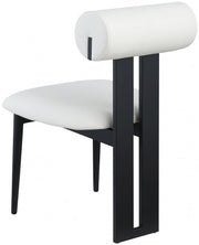 Dario Vegan Leather Upholstered Dining Chair in Cream, Set of 2 - 922Cream-C