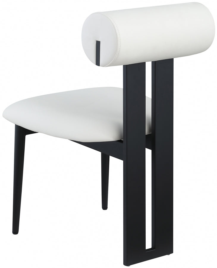 Dario Vegan Leather Upholstered Dining Chair in Cream, Set of 2 - 922Cream-C