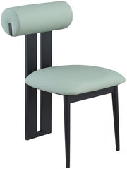 Dario Vegan Leather Upholstered Dining Chair in Green, Set of 2 - 922Mint-C