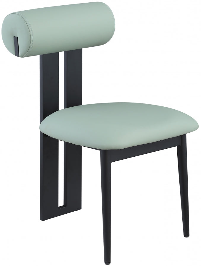 Dario Vegan Leather Upholstered Dining Chair in Green, Set of 2 - 922Mint-C
