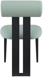 Dario Vegan Leather Upholstered Dining Chair in Green, Set of 2 - 922Mint-C
