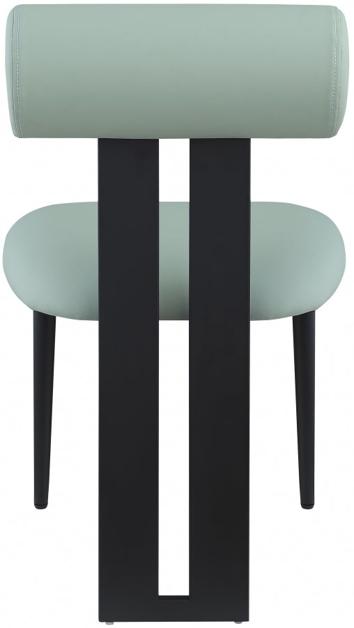 Dario Vegan Leather Upholstered Dining Chair in Green, Set of 2 - 922Mint-C