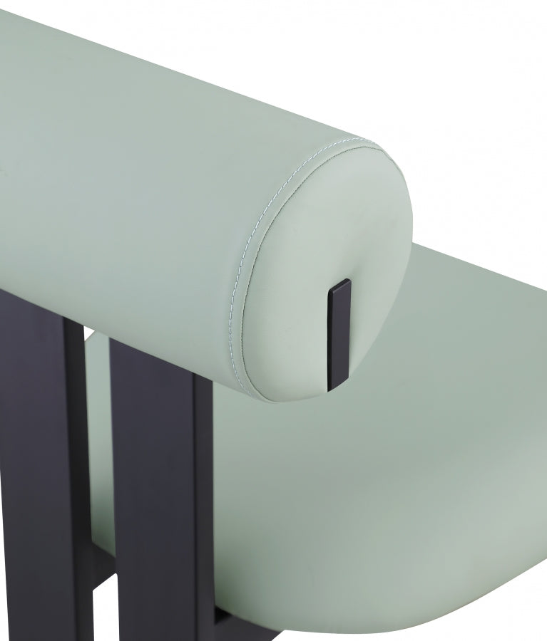 Dario Vegan Leather Upholstered Dining Chair in Green, Set of 2 - 922Mint-C