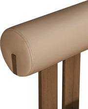 Dario Vegan Leather Upholstered Dining Chair in Natural, Set of 2 - 917Tan-C
