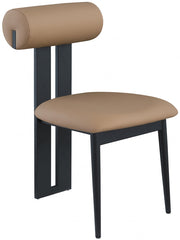 Dario Vegan Leather Upholstered Dining Chair in Natural, Set of 2 - 922Tan-C