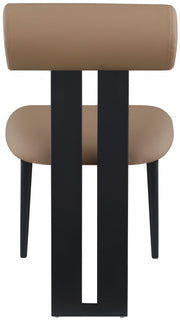 Dario Vegan Leather Upholstered Dining Chair in Natural, Set of 2 - 922Tan-C