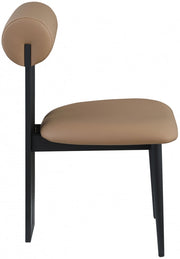 Dario Vegan Leather Upholstered Dining Chair in Natural, Set of 2 - 922Tan-C