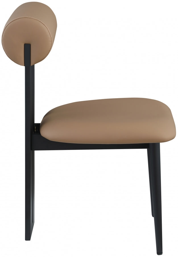 Dario Vegan Leather Upholstered Dining Chair in Natural, Set of 2 - 922Tan-C