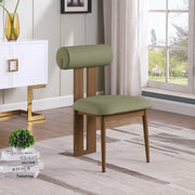 Dario Vegan Leather Upholstered Dining Chair in Olive, Set of 2 - 917Olive-C