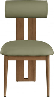 Dario Vegan Leather Upholstered Dining Chair in Olive, Set of 2 - 917Olive-C