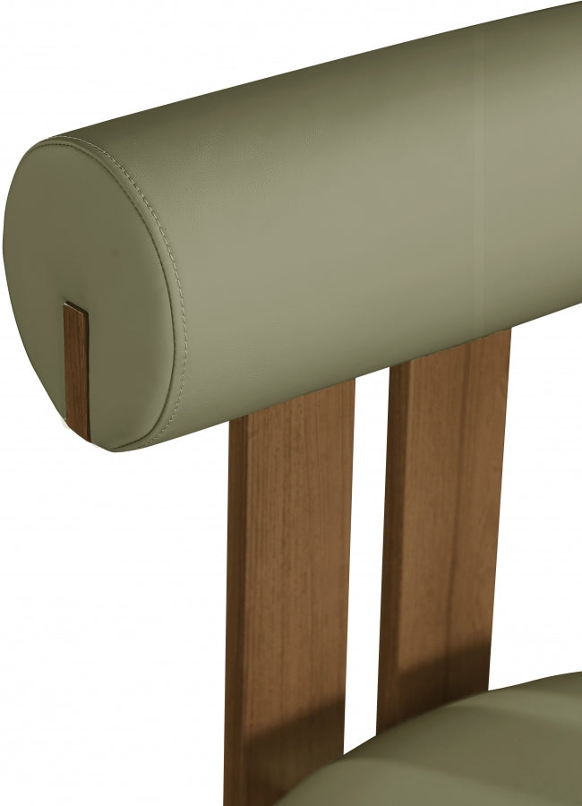 Dario Vegan Leather Upholstered Dining Chair in Olive, Set of 2 - 917Olive-C