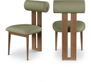 Dario Vegan Leather Upholstered Dining Chair in Olive, Set of 2 - 917Olive-C