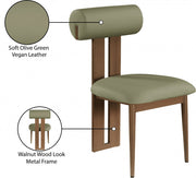 Dario Vegan Leather Upholstered Dining Chair in Olive, Set of 2 - 917Olive-C