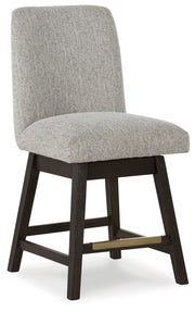 Dark Brown Burkhaus Counter Height Dining Table and 4 Barstools with Storage - PKG019511