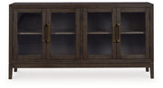 Dark Brown Burkhaus Counter Height Dining Table and 4 Barstools with Storage - PKG019511