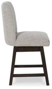 Dark Brown Burkhaus Counter Height Dining Table and 4 Barstools with Storage - PKG019511