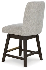 Dark Brown Burkhaus Counter Height Dining Table and 6 Barstools with Storage - PKG019512