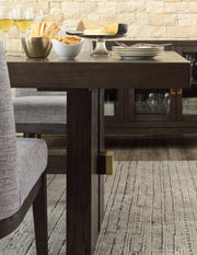 Dark Brown Burkhaus Dining Table and 4 Chairs - PKG014005