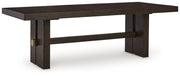 Burkhaus Dark Brown Dining Table and 6 Side Chairs from Ashley - Luna Furniture