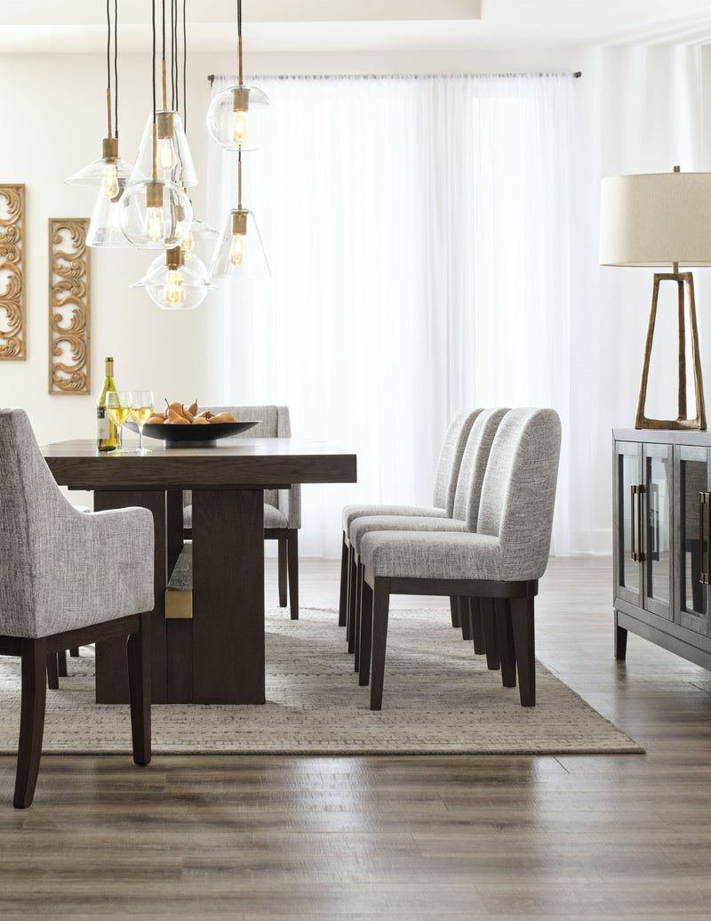 Dark Brown Burkhaus Dining Table and 8 Chairs - PKG013372
