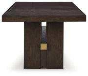Dark Brown Burkhaus Dining Table and 8 Chairs with Storage - PKG013373