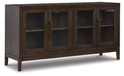 Dark Brown Burkhaus Dining Table and 8 Chairs with Storage - PKG013374
