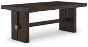 Dark Brown Burkhaus Dining Table and 8 Chairs with Storage - PKG013374