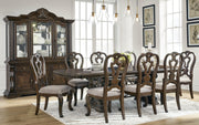 Dark Brown Maylee Dining Table and 8 Chairs - PKG017122