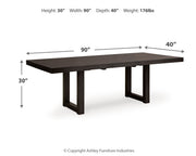 Dark Grayish Brown Neymorton Dining Table and 10 Chairs - PKG019475