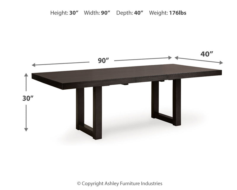 Dark Grayish Brown Neymorton Dining Table and 10 Chairs - PKG019475