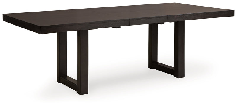 Dark Grayish Brown Neymorton Dining Table and 8 Chairs - PKG019474