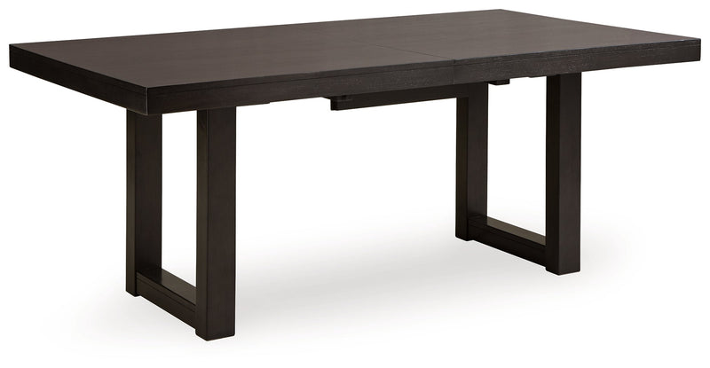 Dark Grayish Brown Neymorton Dining Table and 8 Chairs - PKG019474